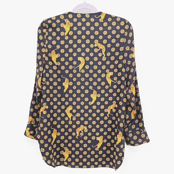 Zara Tiger Print Cowl Neck Blouse - Picture 7 of 12